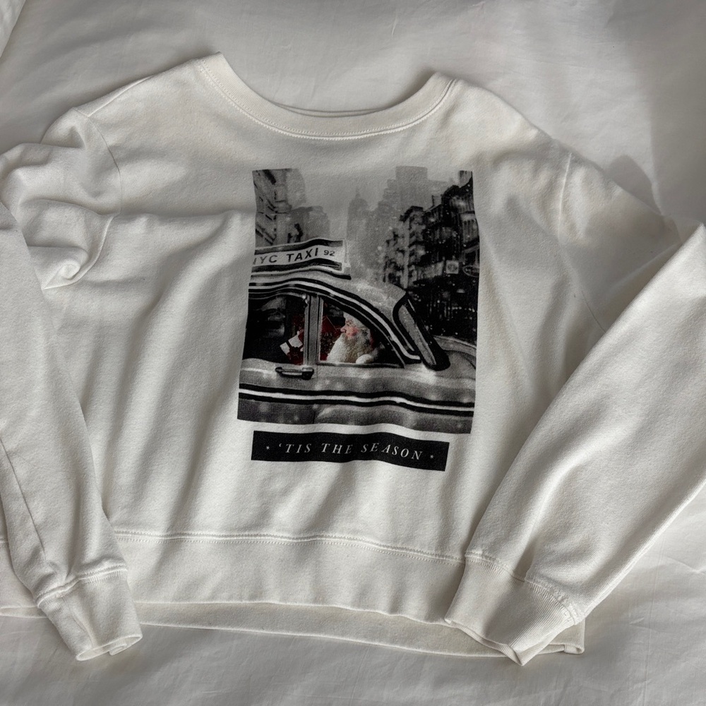 White Graphic Sweatshirt